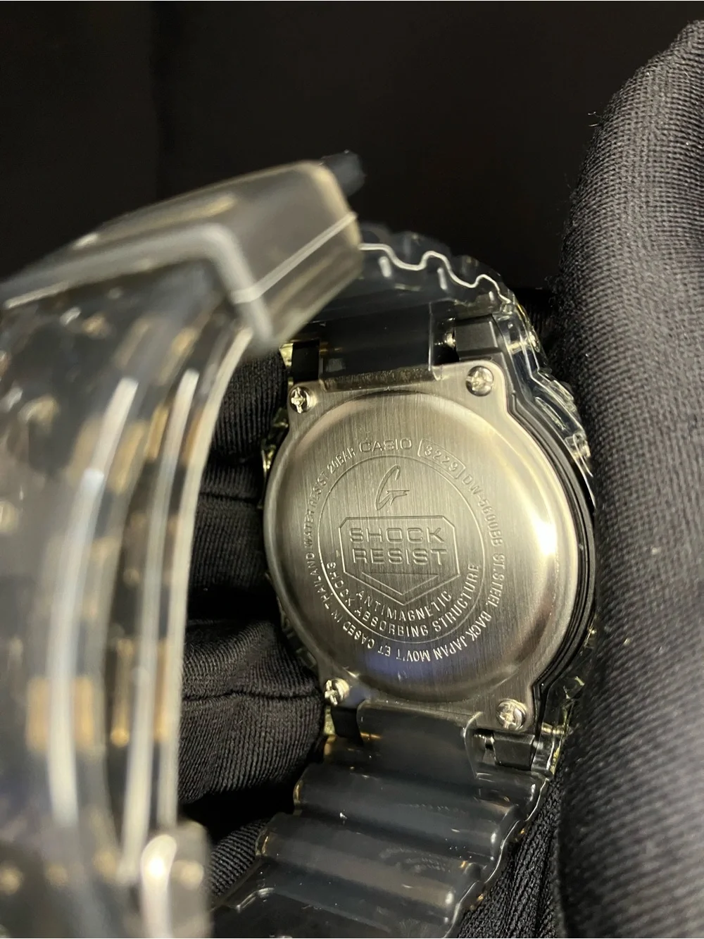 Custom G Shock Clear and Silver Dw5600